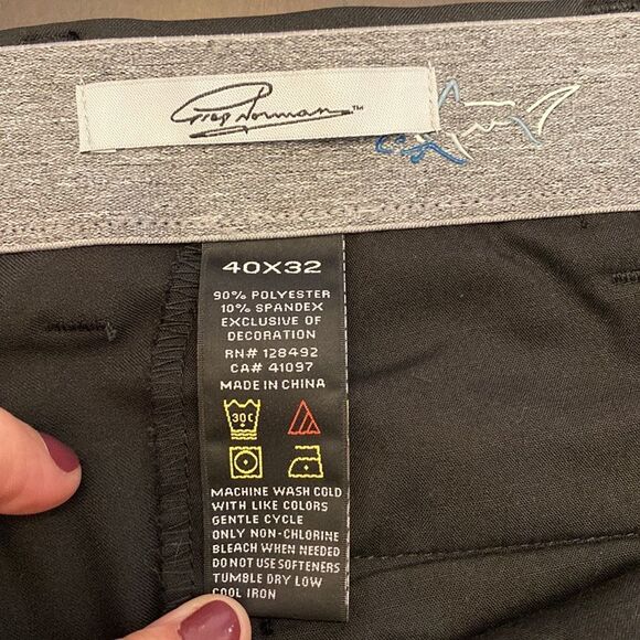 NWT Greg Norman 4-Way Stretch Moisture Wicking Travel Pant Black Size: 40x32 - Picture 6 of 8